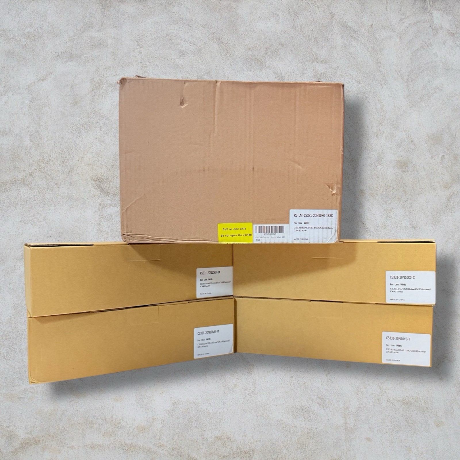 High Yield CS331 CX331 Toner Cartridge Set with Chip 20N10K0 20N10C0 20N10M0 …