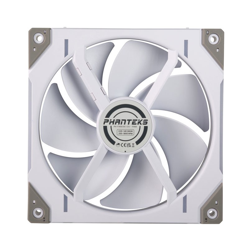Phanteks D30 PWM Regular Airflow D-RGB Fan 3er PH-F140D30_DRGB_PWM_WT01_3P
