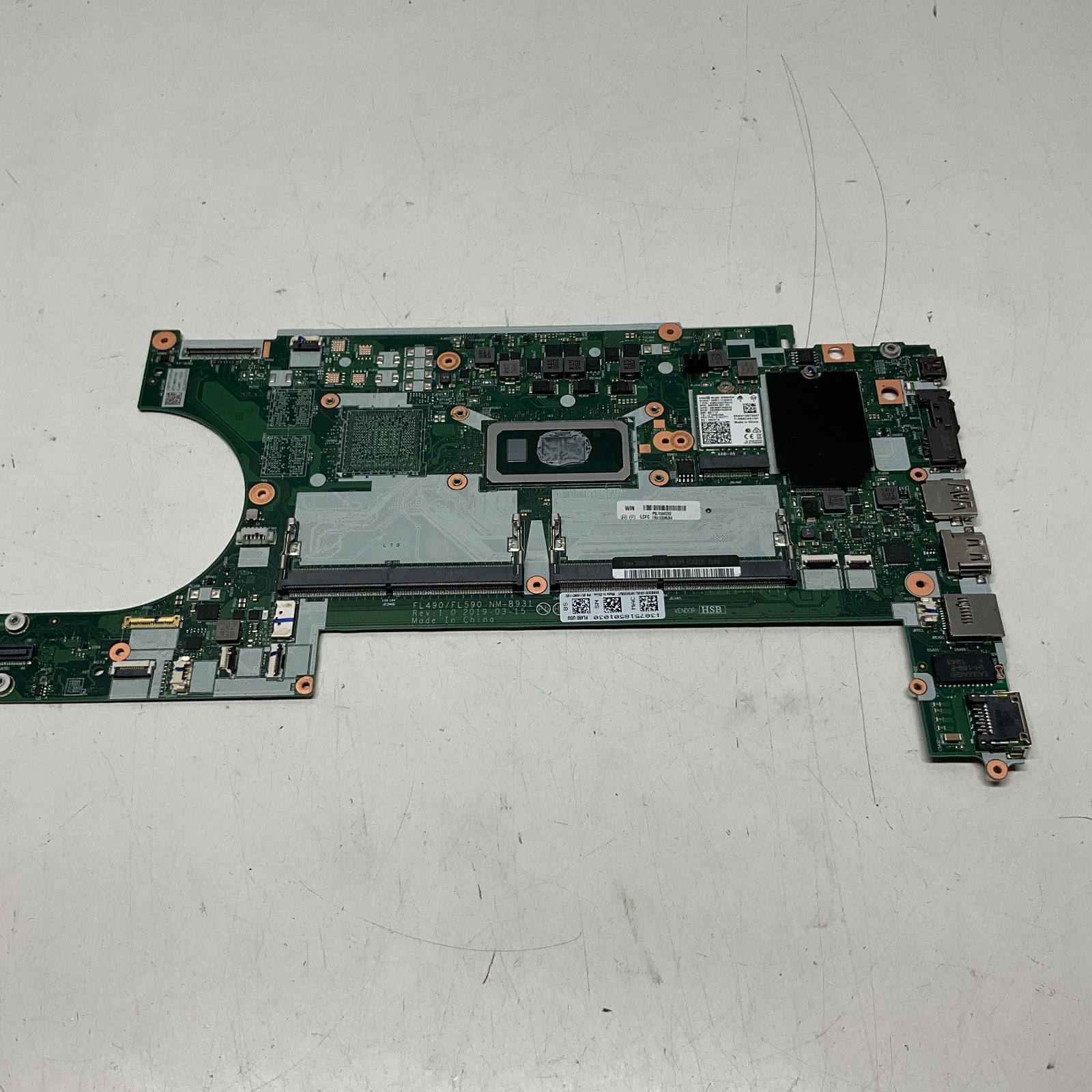 Lenovo ThinkPad 14” L490 Intel i5-8265U 1.6GHz Motherboard NM-B931 02DM284