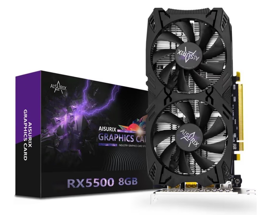 RX 5500 8gb GDDR6 Graphics Card,128 Bit, 3XDP, HDMI, PCI Express 4.0X8, 8pin wit