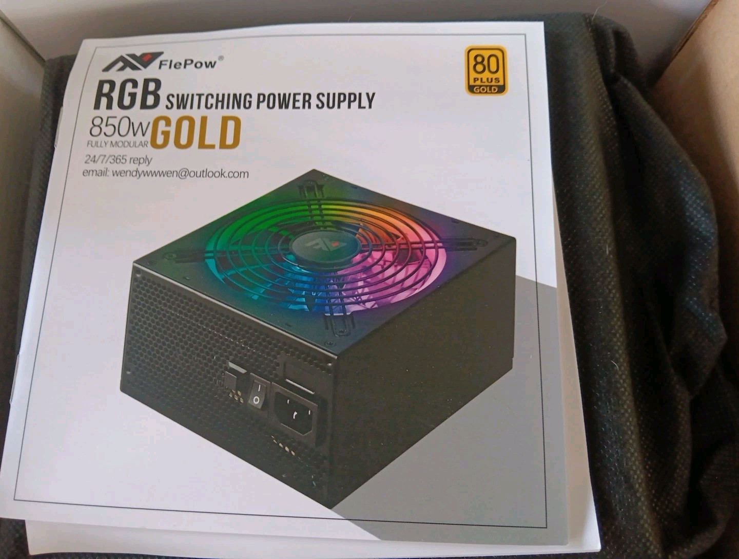 850W 80Plus Gold Full Modular RGB ATX Power Supply for Gaming PCs