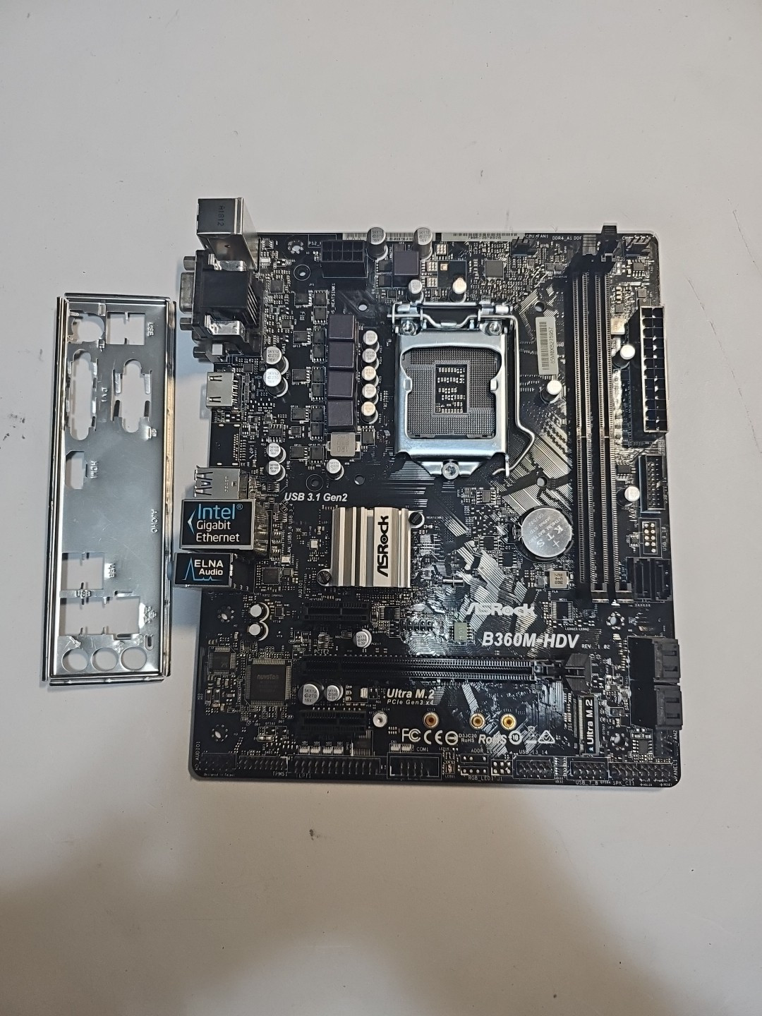 ASRock B360M-HDV LGA1151 B360 HDMI USB 3.1 DDR4 MATX Motherboard **Not Working
