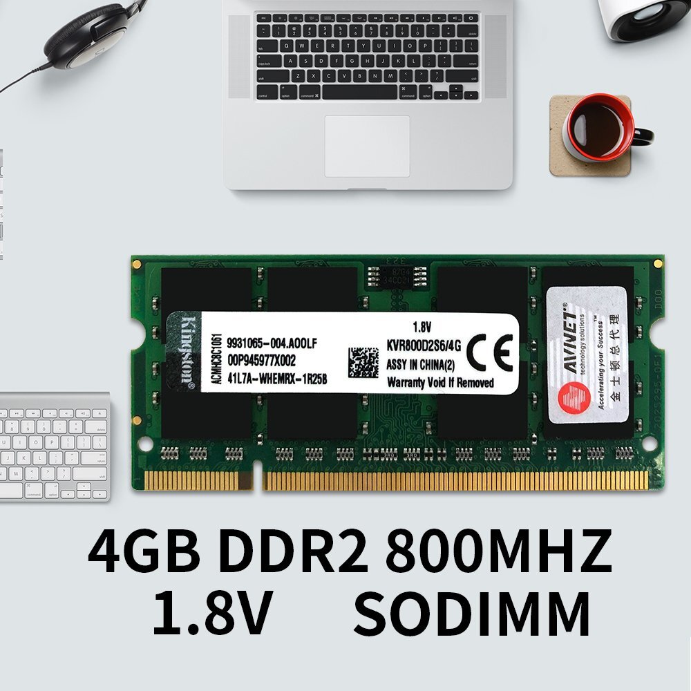 4GB 2GB 1GB DDR2 PC2-6400 800MHz KVR800D2S6/4G Laptop Memory For Kingston LOT