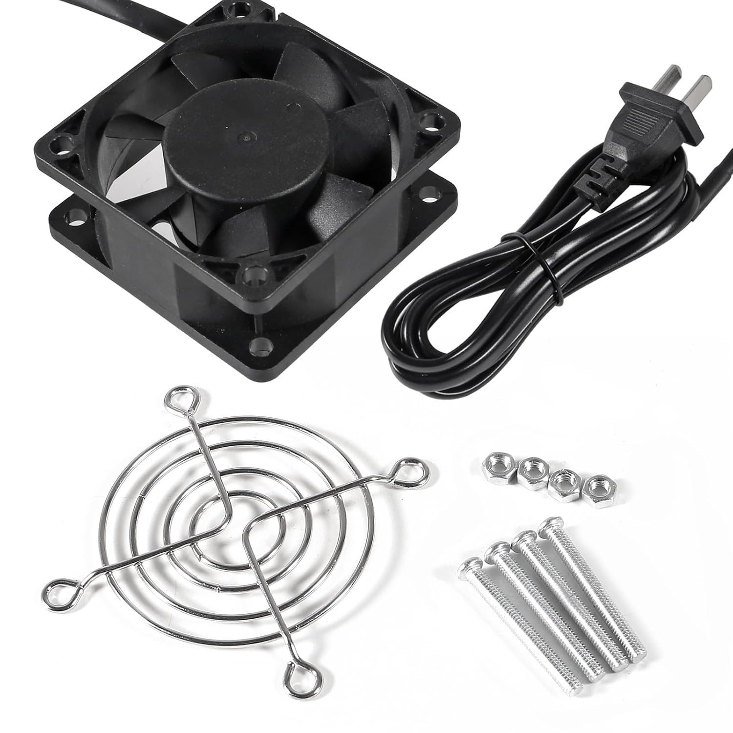 EC Cooling Fan 60Mm X 60Mm X 25Mm AC 110V 115V 120V 220V 240V Dual Ball Bearings