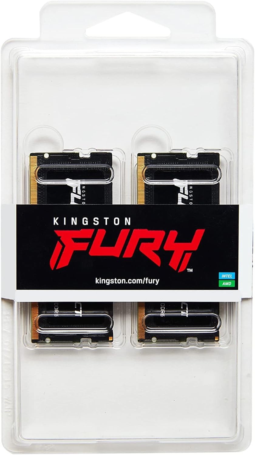 Kingston FURY Impact DDR5 SO-DIMM 32GB 2x16GB 5600MT/s CL40 Laptop Memory XMP