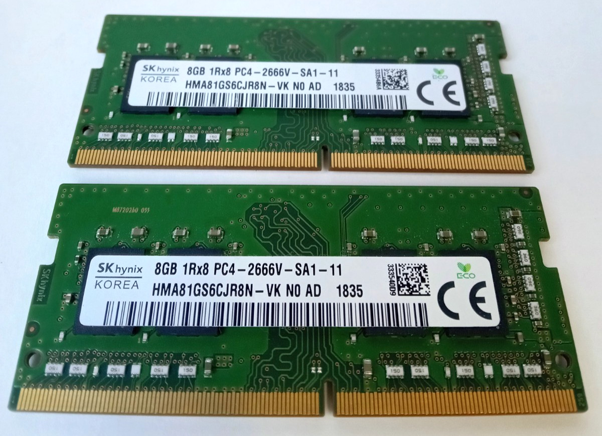 SK Hynix 16GB (2x8GB) SODIMM DDR4-2666MHz RAM | 1Rx8 PC4-2666V-SA1-11