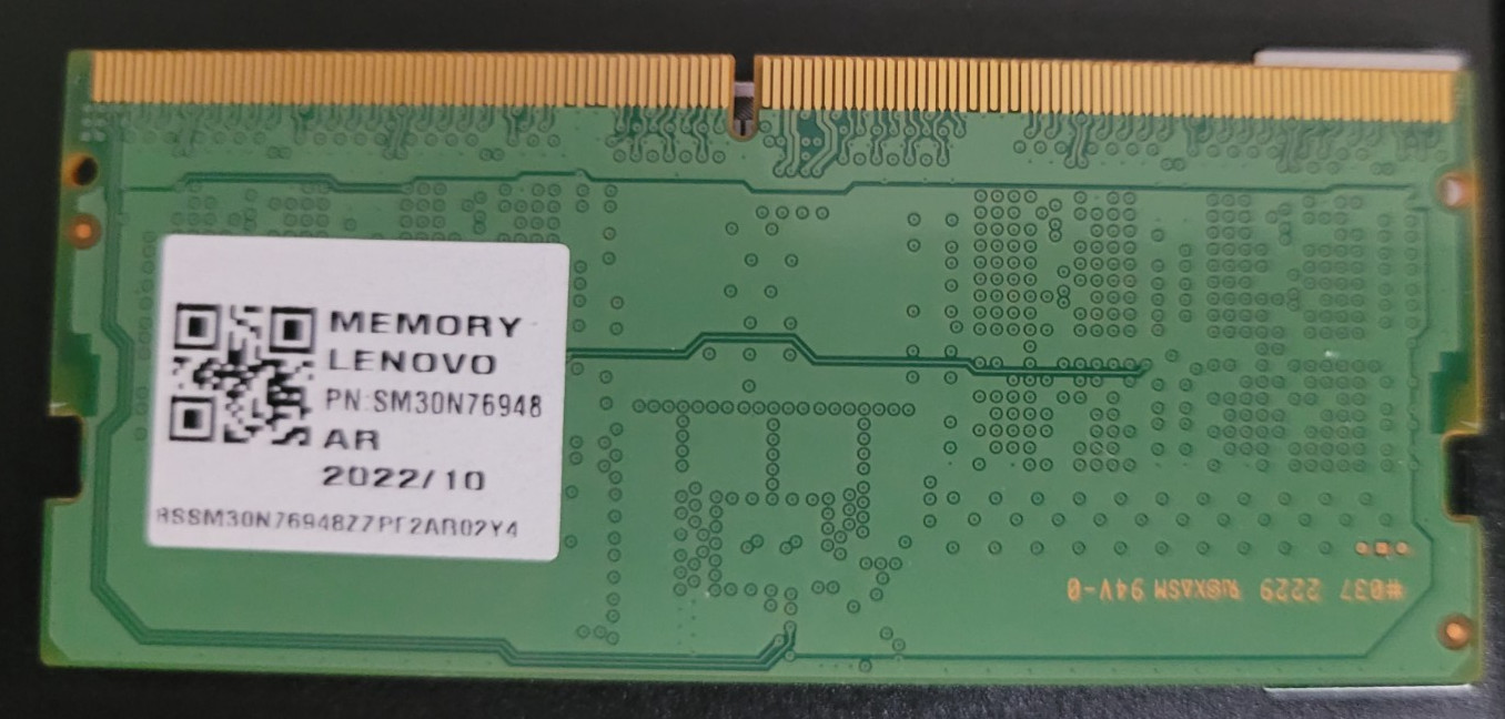 Samsung 8GB 1x8GB DDR5 4800 CL40 SODIMM Laptop Memory RAM