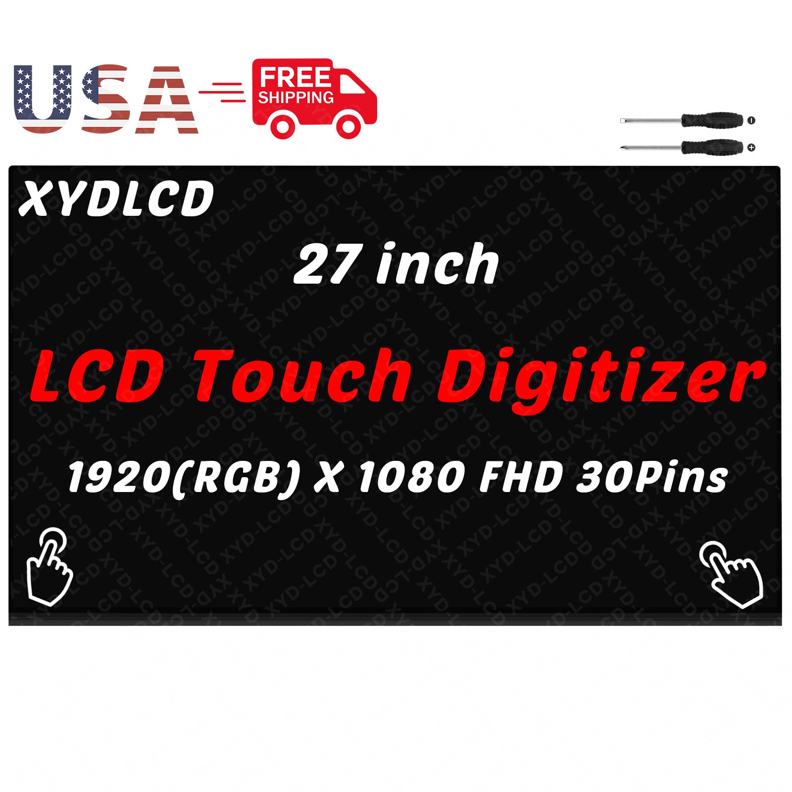 27in for HP 27-CB0590IN 27-CB1000A All-in-One LCD Touch Screen Display Digitizer