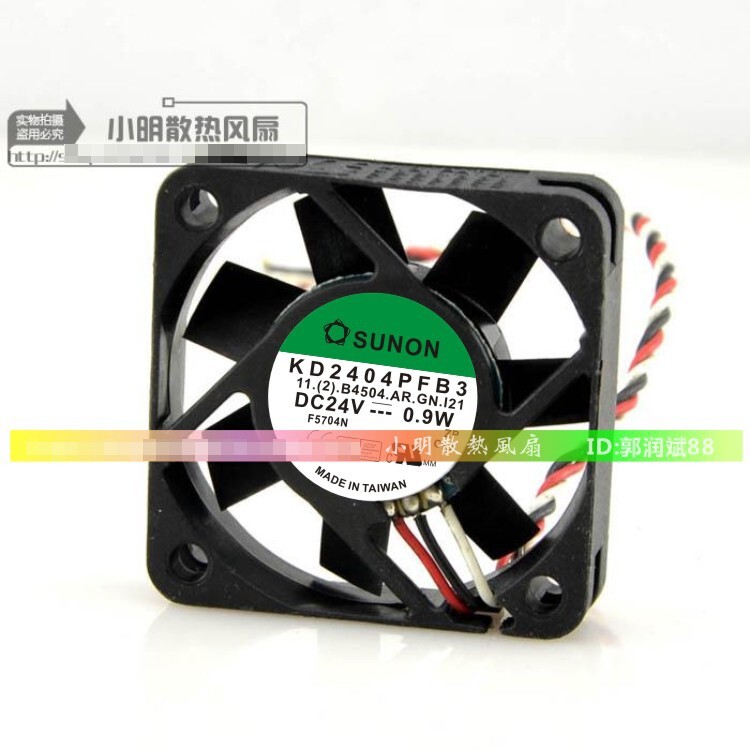 1 pcs SUNON KD2404PFB3 24V 0.9W 4CM 4010 3-wire alarm signal fan