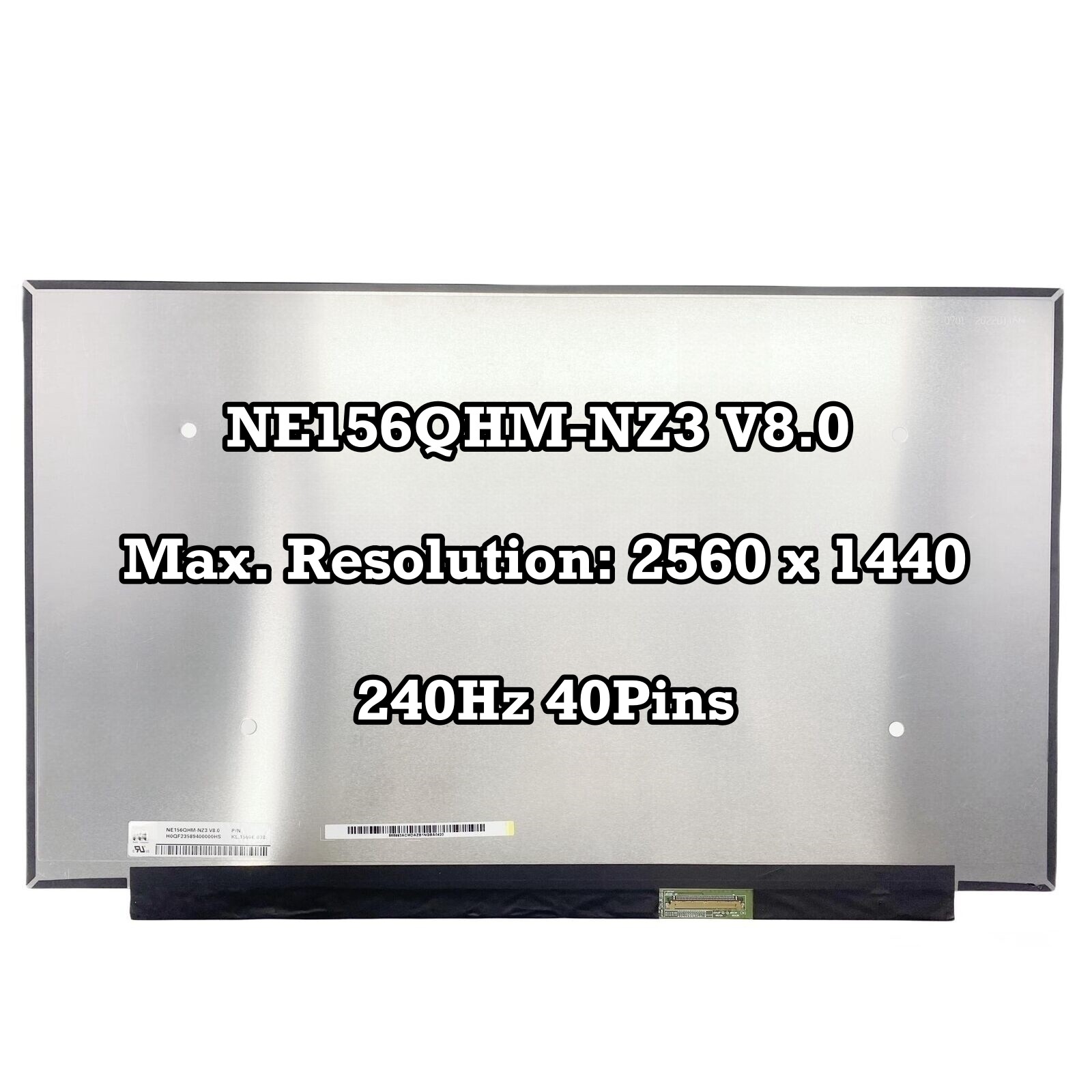 NE156QHM-NZ3 V8.0 40 Pins 15.6 inch 240Hz LCD Screen Replacement Display New QHD
