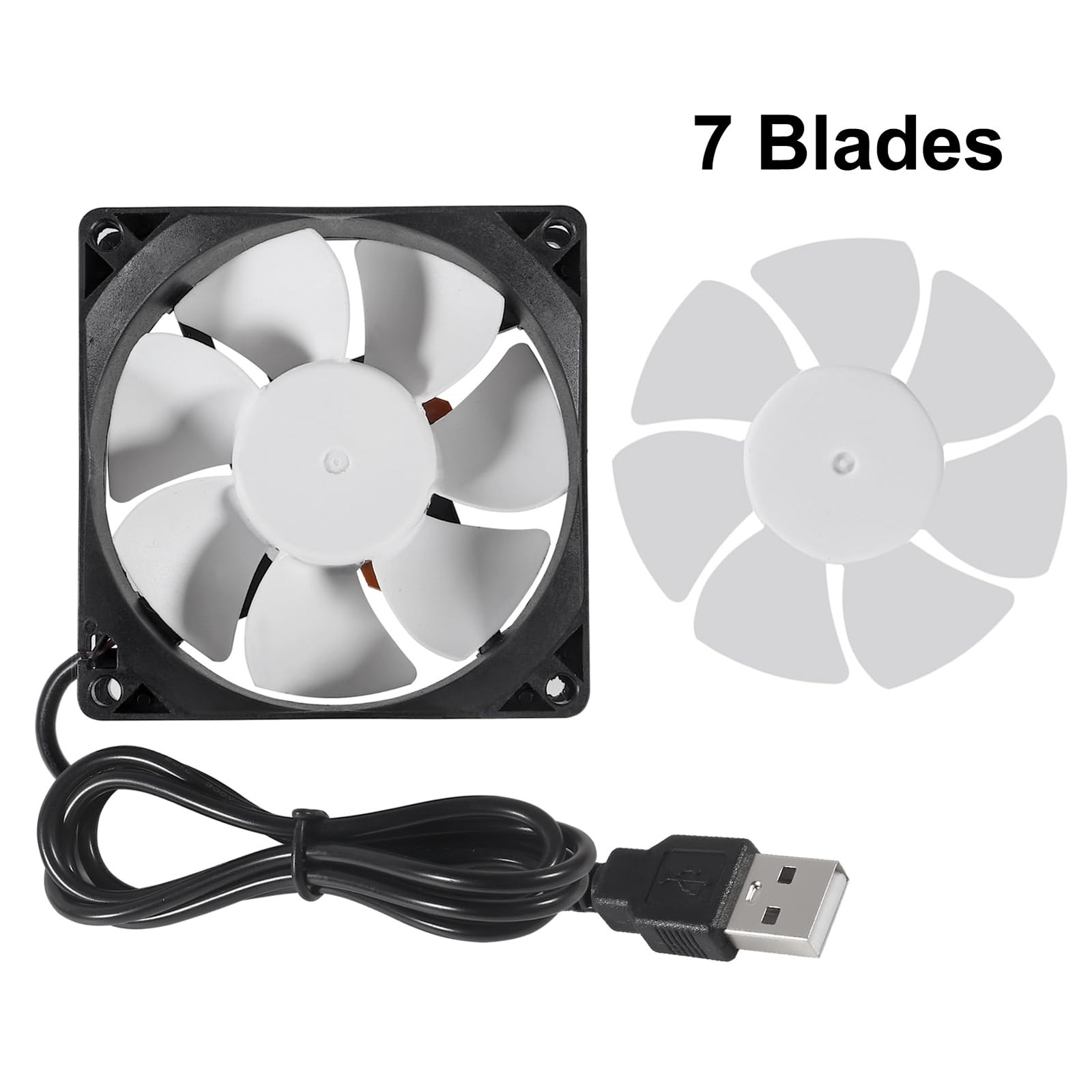 2PCS 80mm 8cm LED Blue Computer Case Cooling Fan 80x80x25mm USB 8025 5V USB C…