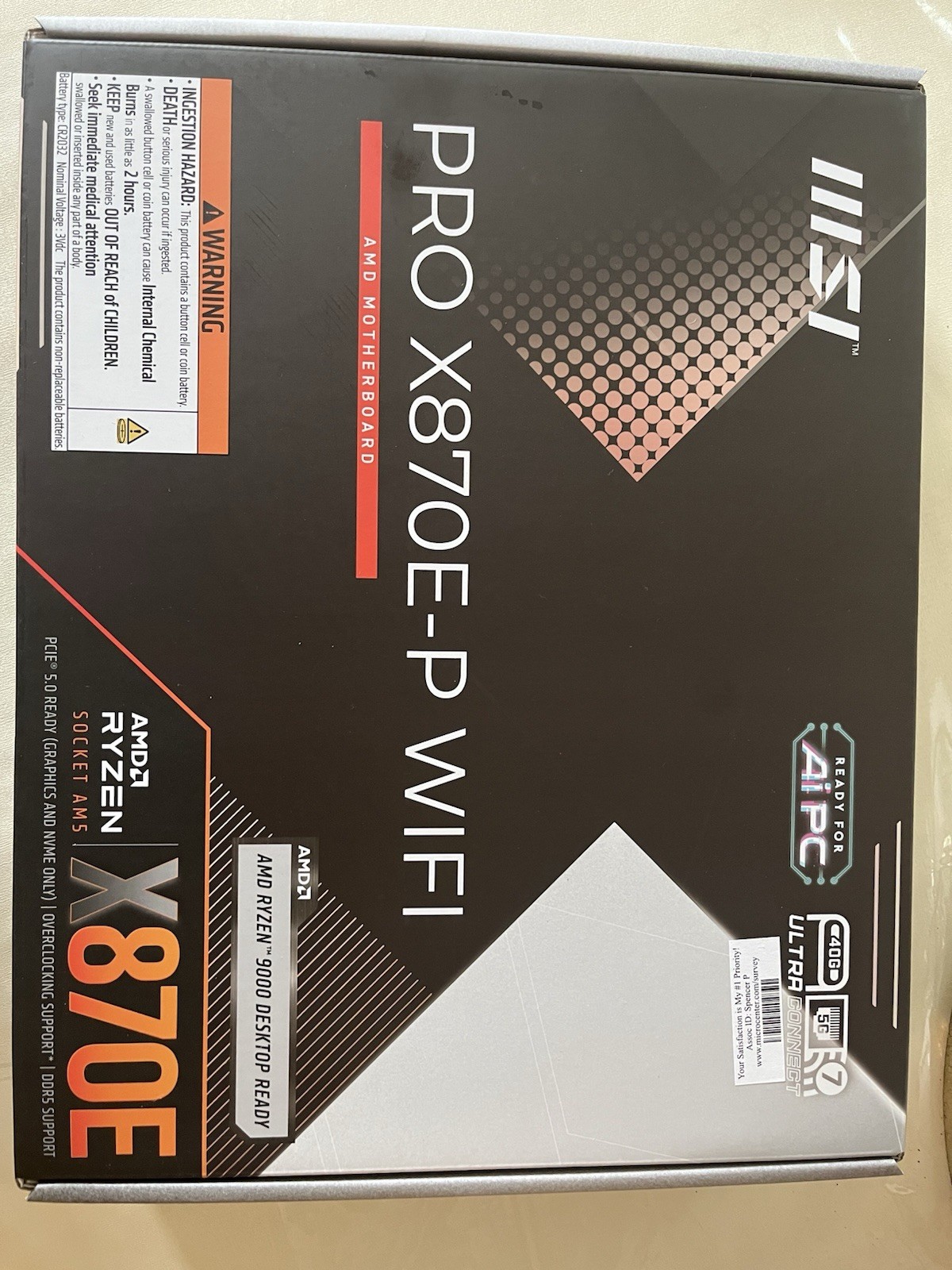 MSI PRO X870E-P WiFi 7 AMD Ryzen AM5 ATX Motherboard – USB 4.0, PCIe 5.0, NEW!