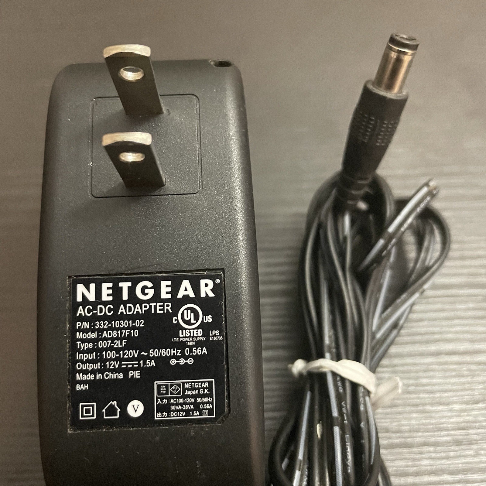 ✅NETGEAR AC/DC Power Supply Adapter 12V 1.5A /AD817F10/007-2LF#️⃣Z08-0611