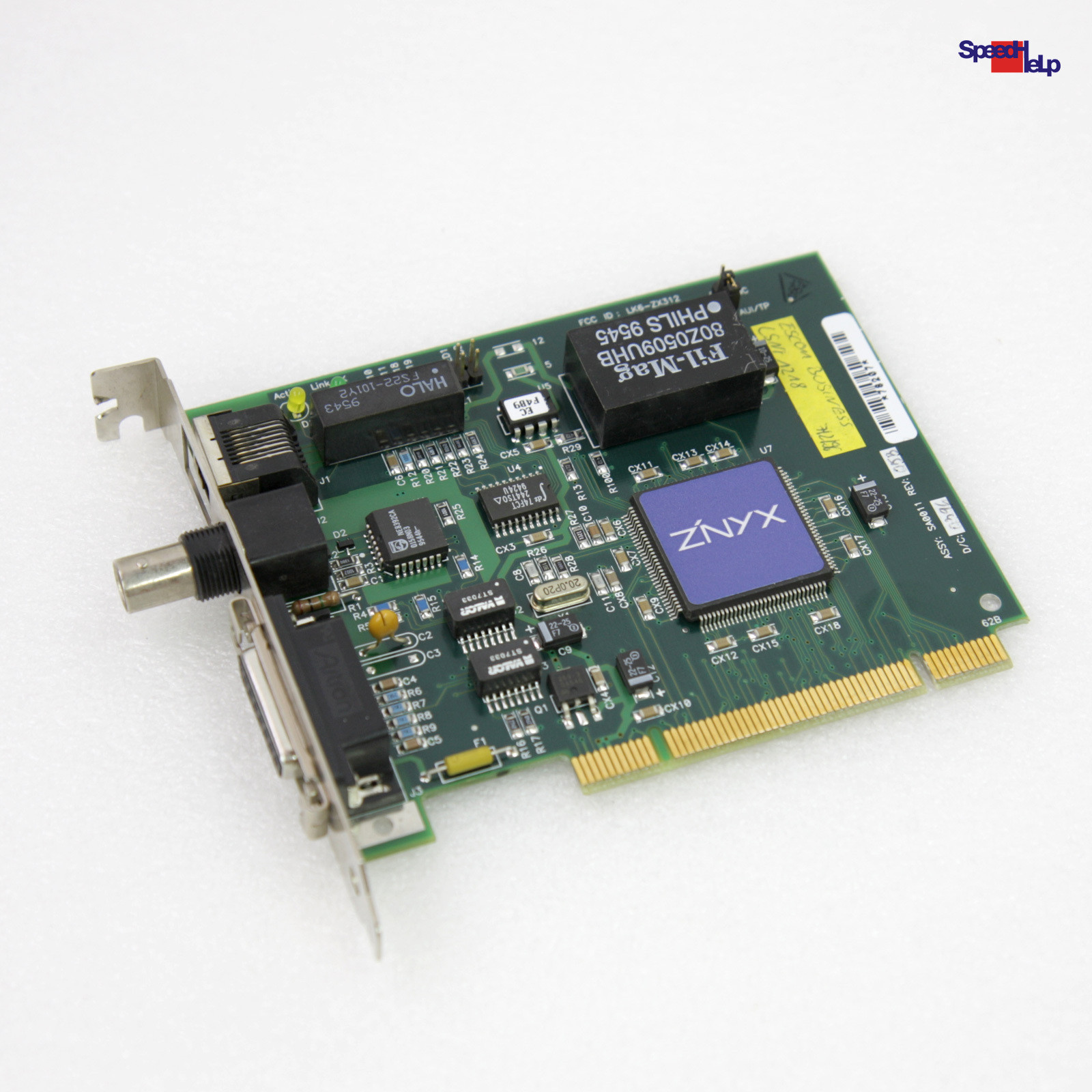 Znyx Etheraction Sa0011 05b Pci Bnc Rj45 Network Card Lan Ethernet Adapter