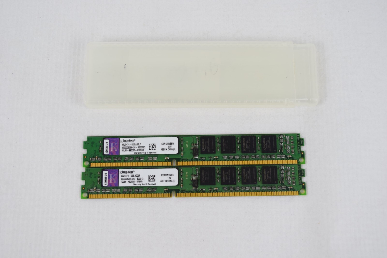 Kingston KVR13N9S8/4 (4GB x 2) 1Rx8 PC3-10600 8GB Computer RAM Lot of 2
