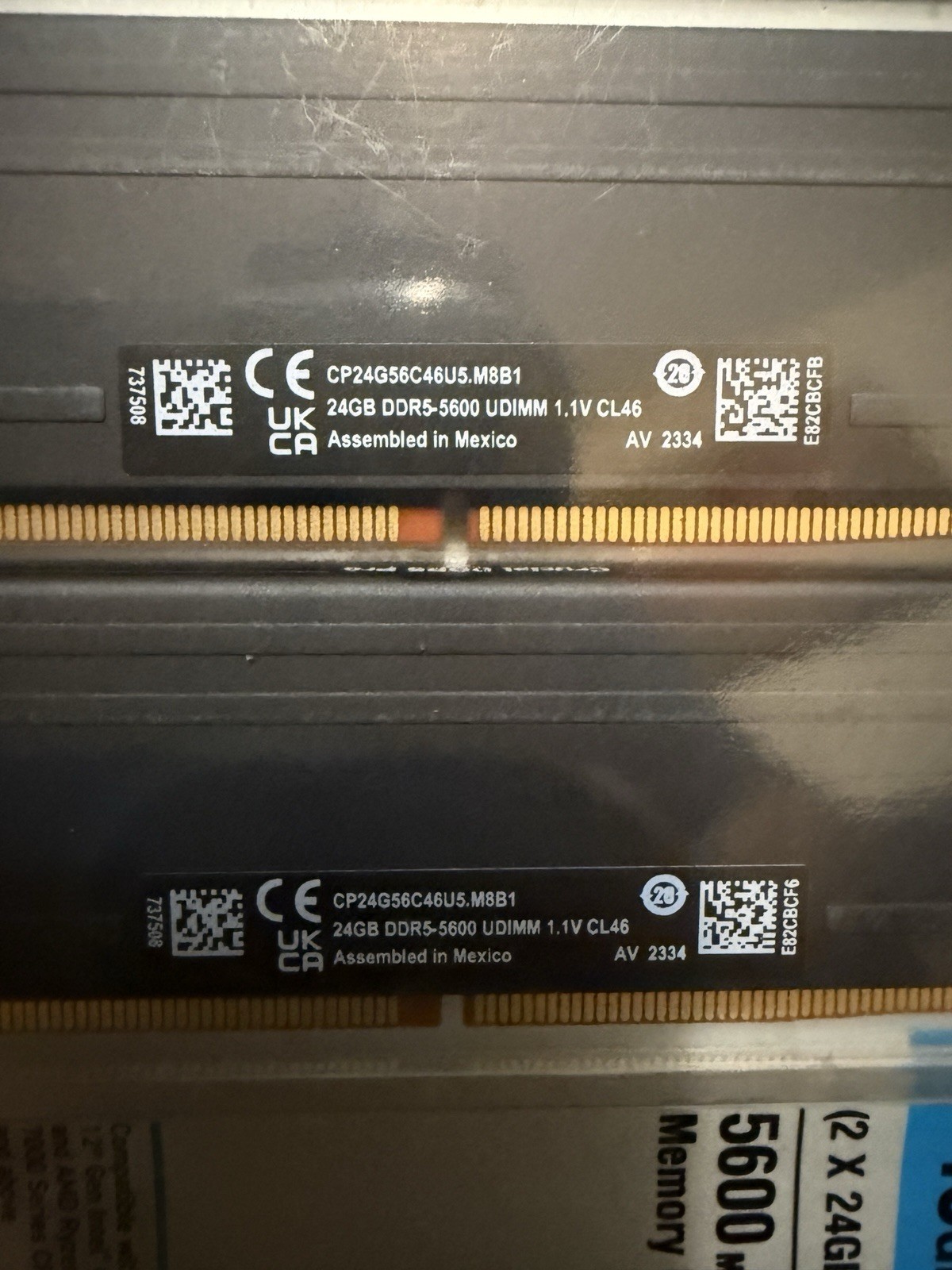 Crucial Pro DDR5-5600 Kit 48GB 2x24GB UDIMM CL46 (24Gbit) (CP2K24G56C46U5)
