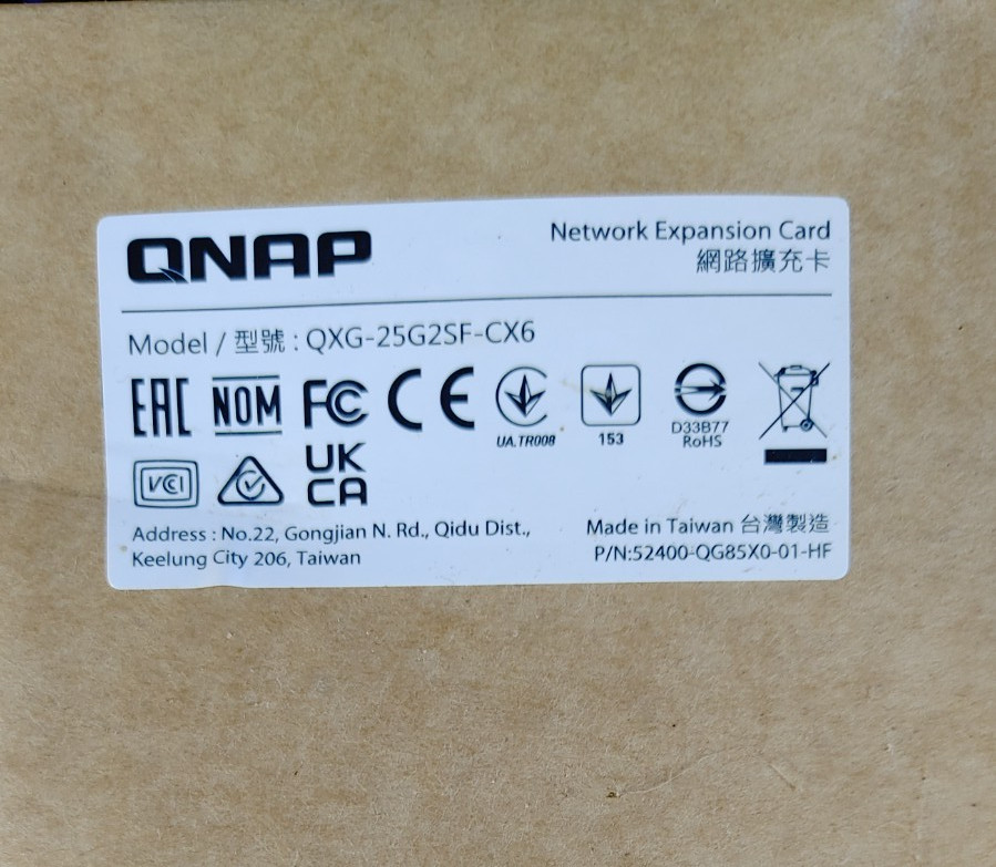 QXG-25G2SF-CX6 QNAP DUAL-PORT SFP28 25GBE NETWORK EXPANSION CARD New