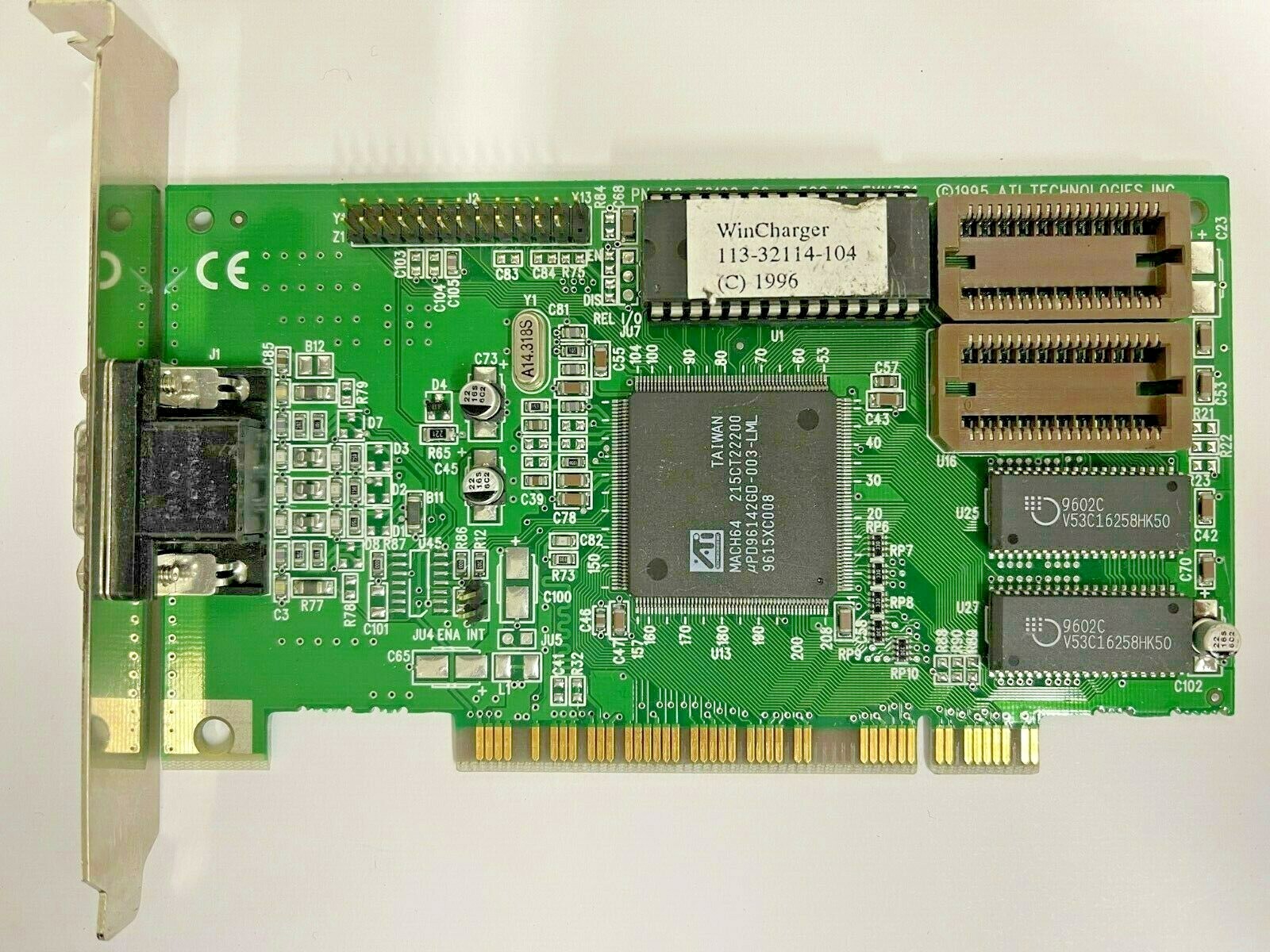 RARE VINTAGE 1998 ATI 3D RAGE PRO TURBO AGP VGA CARD 109-49800-11 MXB23