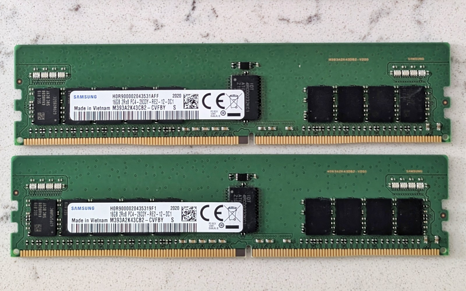 Samsung 32GB DDR4 2933Mhz 1Rx4 PC4-2933Y-RE2-12-DC1