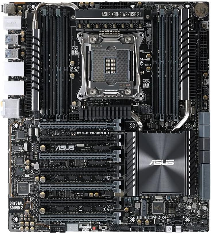 For ASUS X99-E WS/USB 3.1 LGA 2011-3 DDR4 Motherboard PCIe 3 USB3.1 SATA III M.2