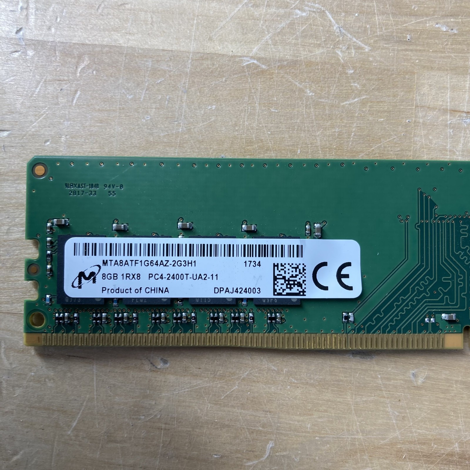 Micron MTA8ATF1G64AZ-2G3H1 8GB 1Rx8 PC4-2400T-UA2-11