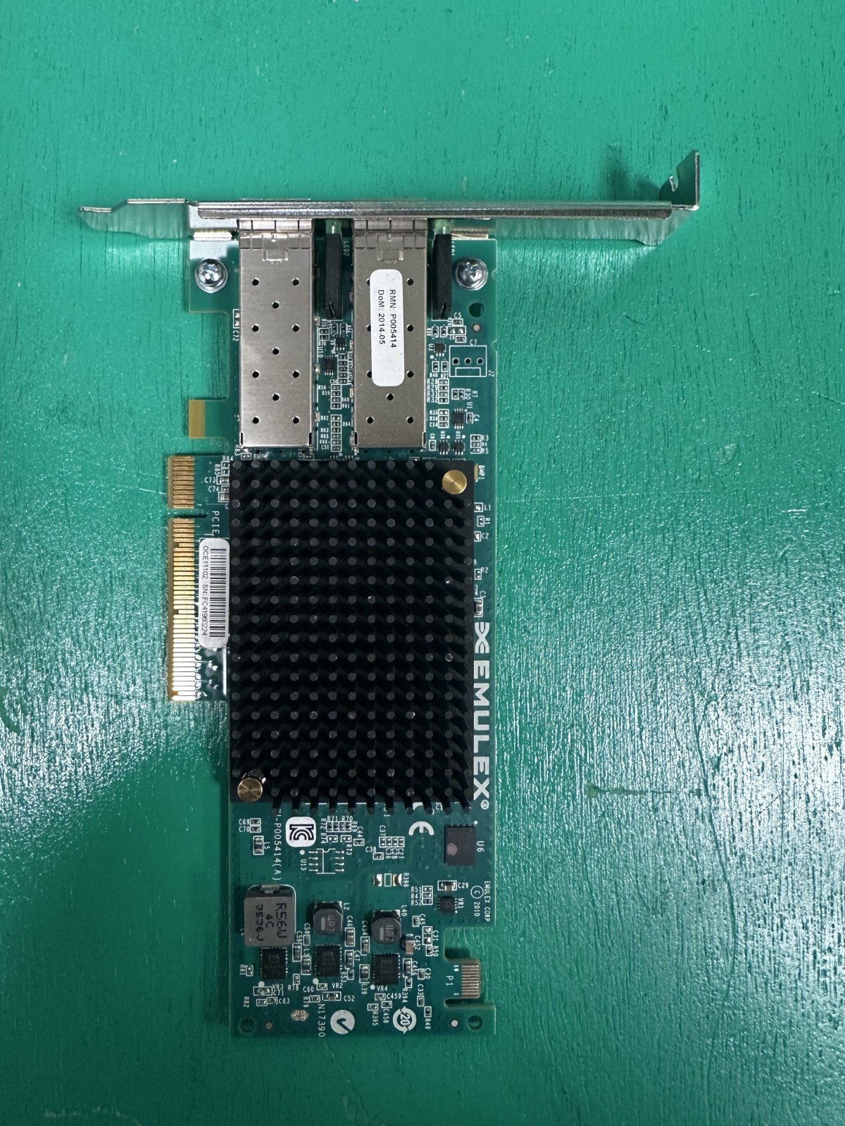 Emulex LPE12002 Dual Port 8GB SFP+ FC-HBA Network Adapter Card w/(2) SFPs 850nm
