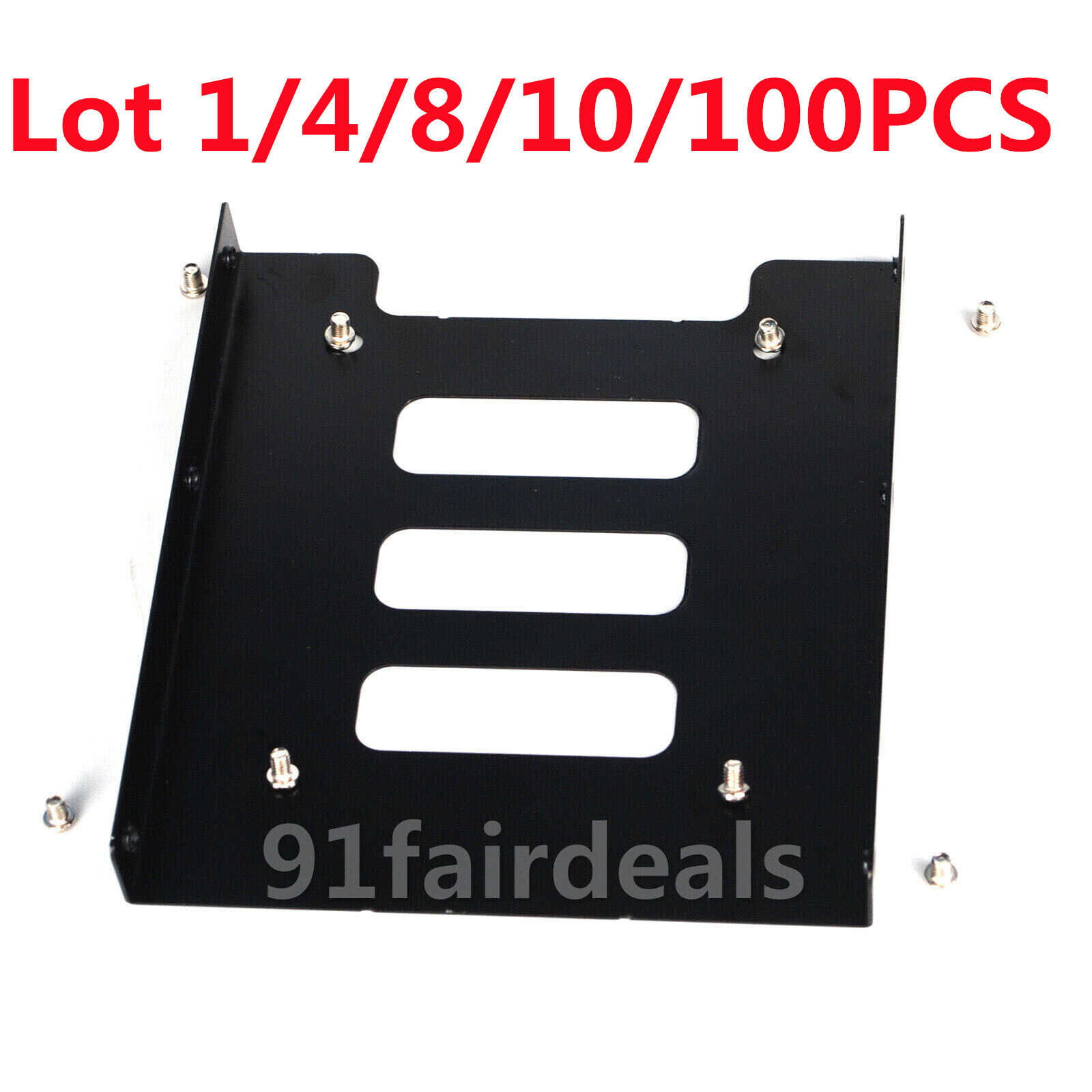 LOT 2.5″ to 3.5″ Adapter Bracket Dock SSD Metal HDD Tray Caddy Mounting Tray