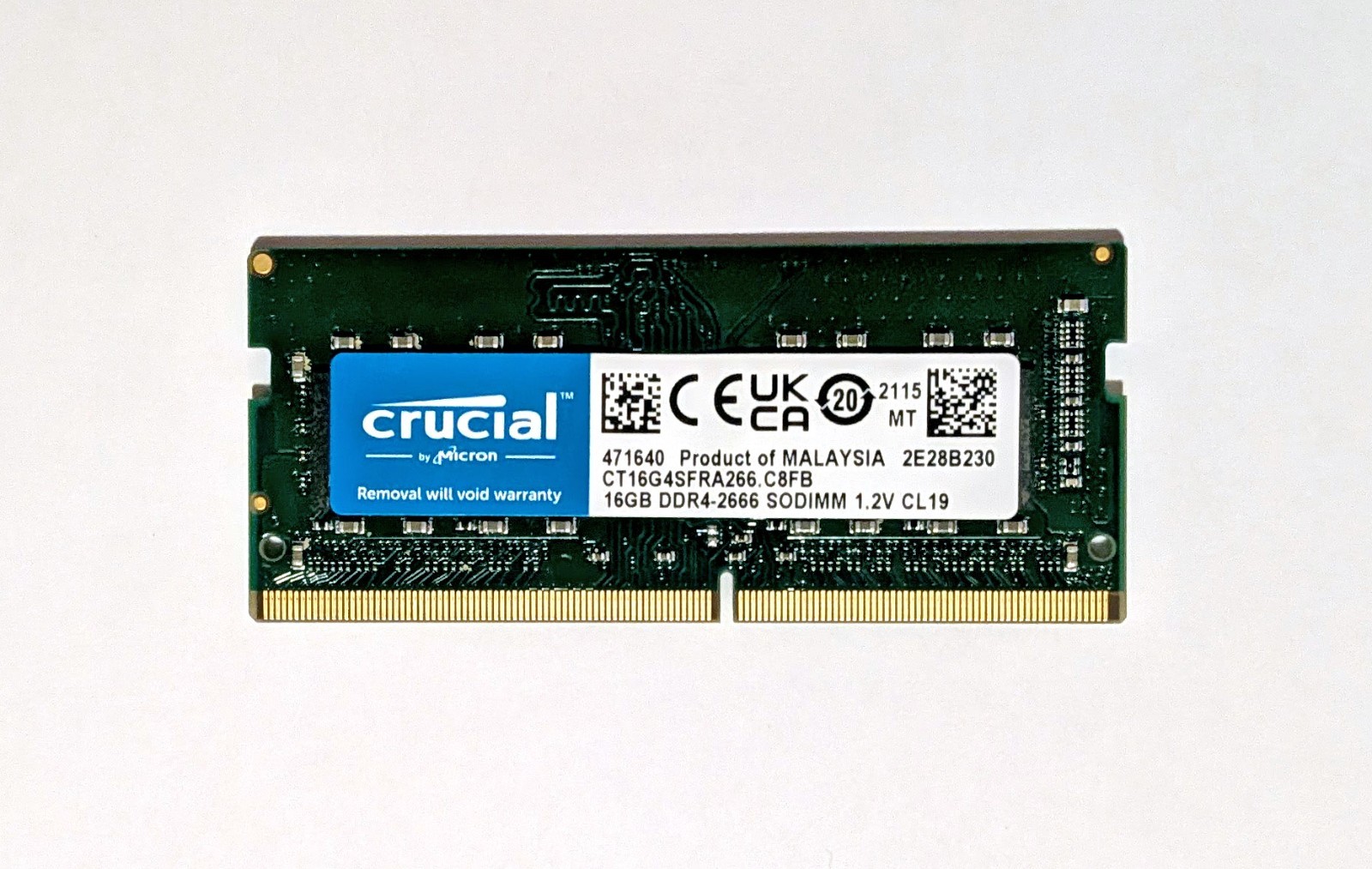 Crucial 16GB DDR4 2666Mhz SODIMM Laptop Memory RAM CT16G4SFRA266