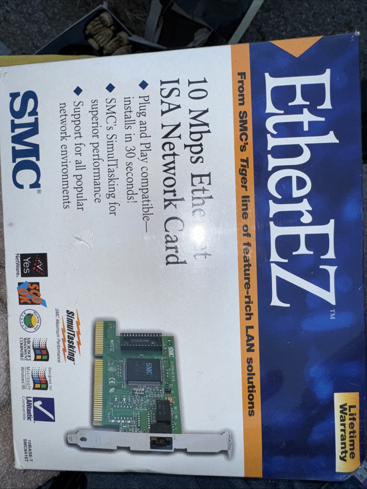 SMC Ether Power PCI 10Mbps Ethernet PCI Network Card 10BASE-T SMC8432T