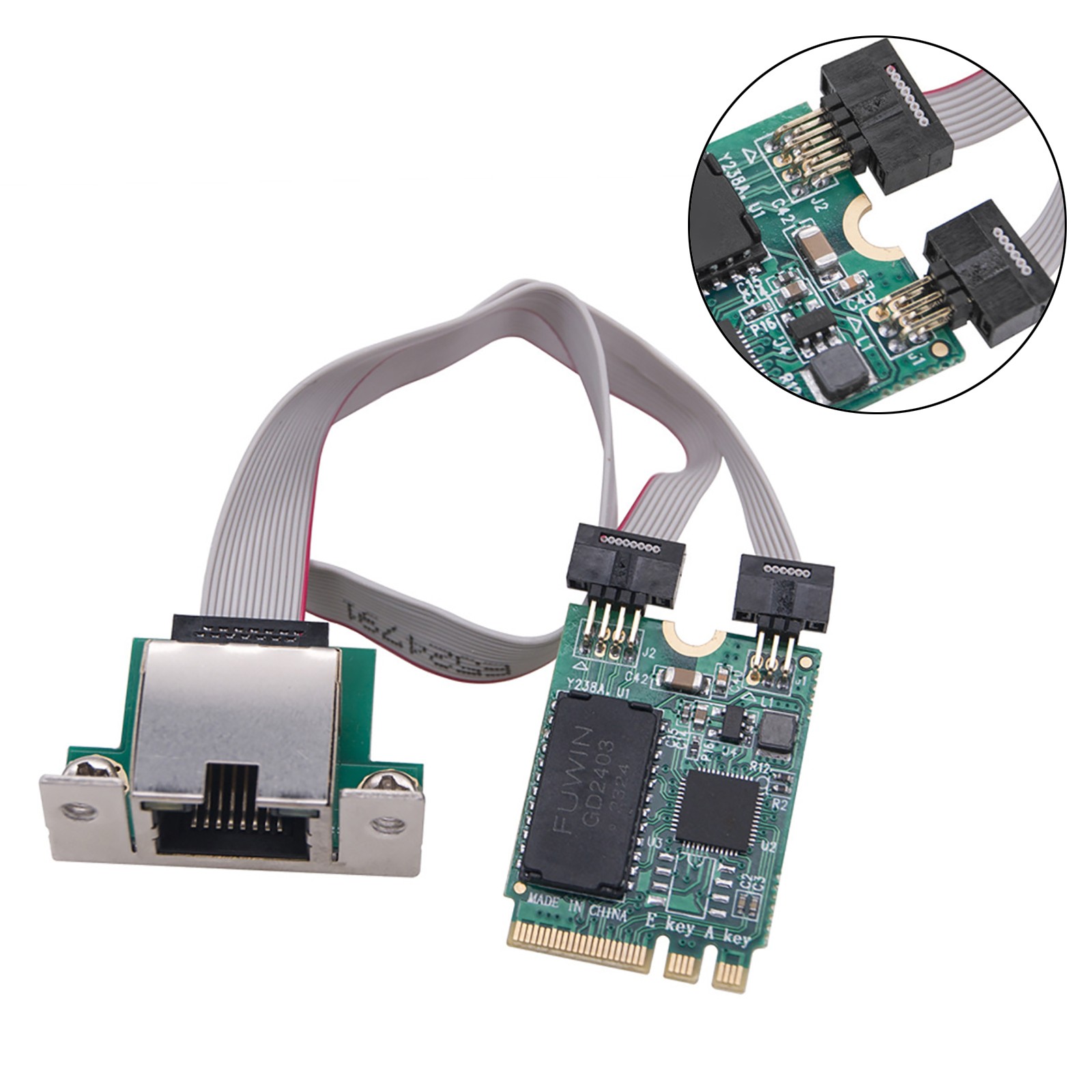 1 PC M.2 Key A+E 2.5G Gigabit Ethernet Network Lan Card RTL8125B RJ45 Chipset