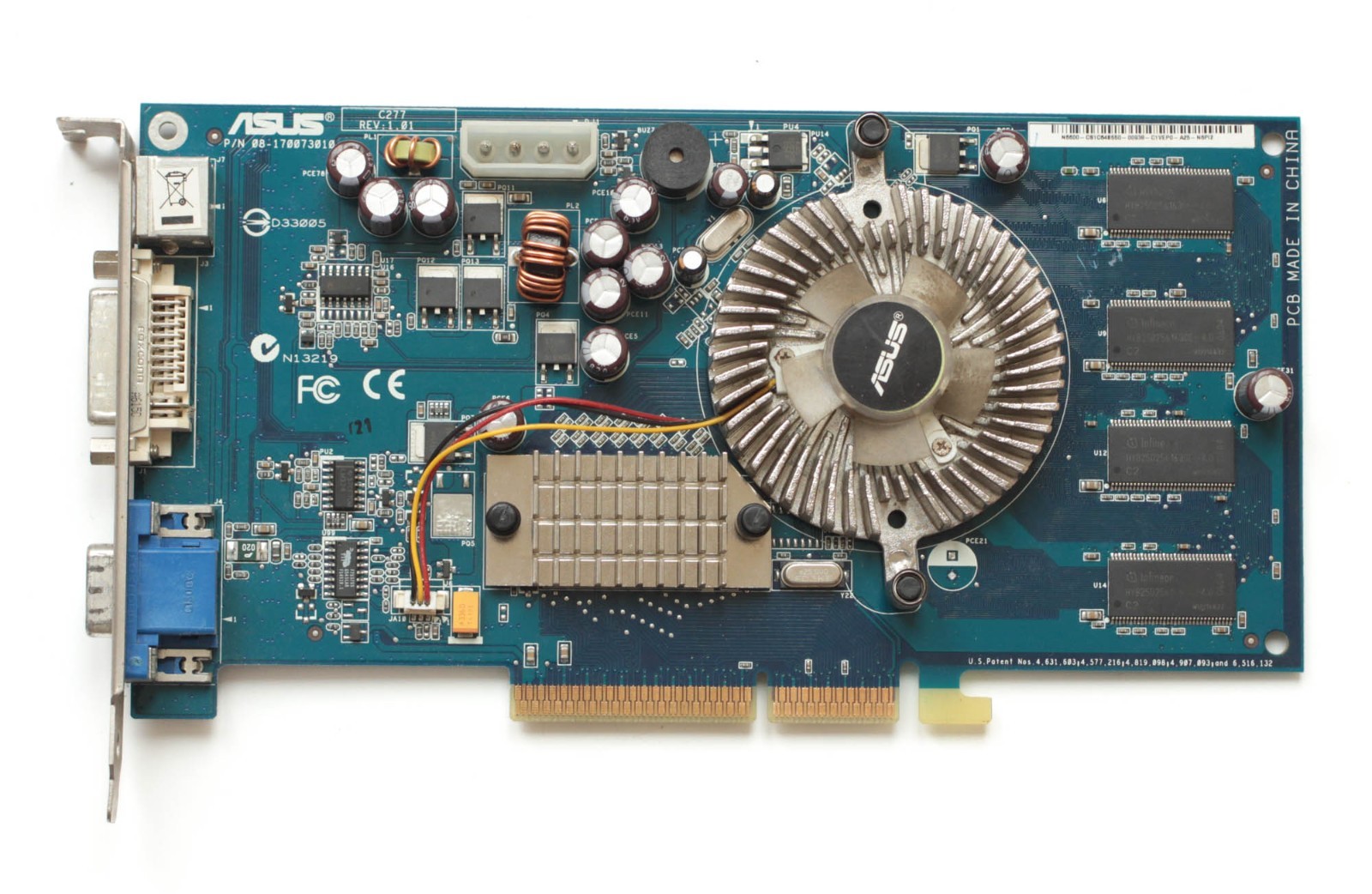 AGP Video card – ASUS N6600/TD/256 – GeForce 6600 TD – 256MB – TESTED
