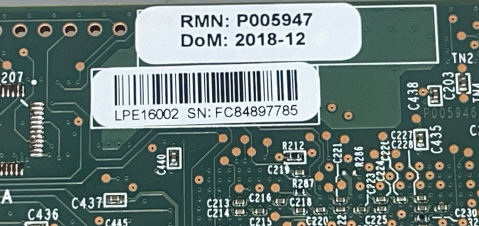 IBM 00E3496 PCIe x8 Dual Port 2x 16Gb FC SFP+ Server Adapter Full Profile