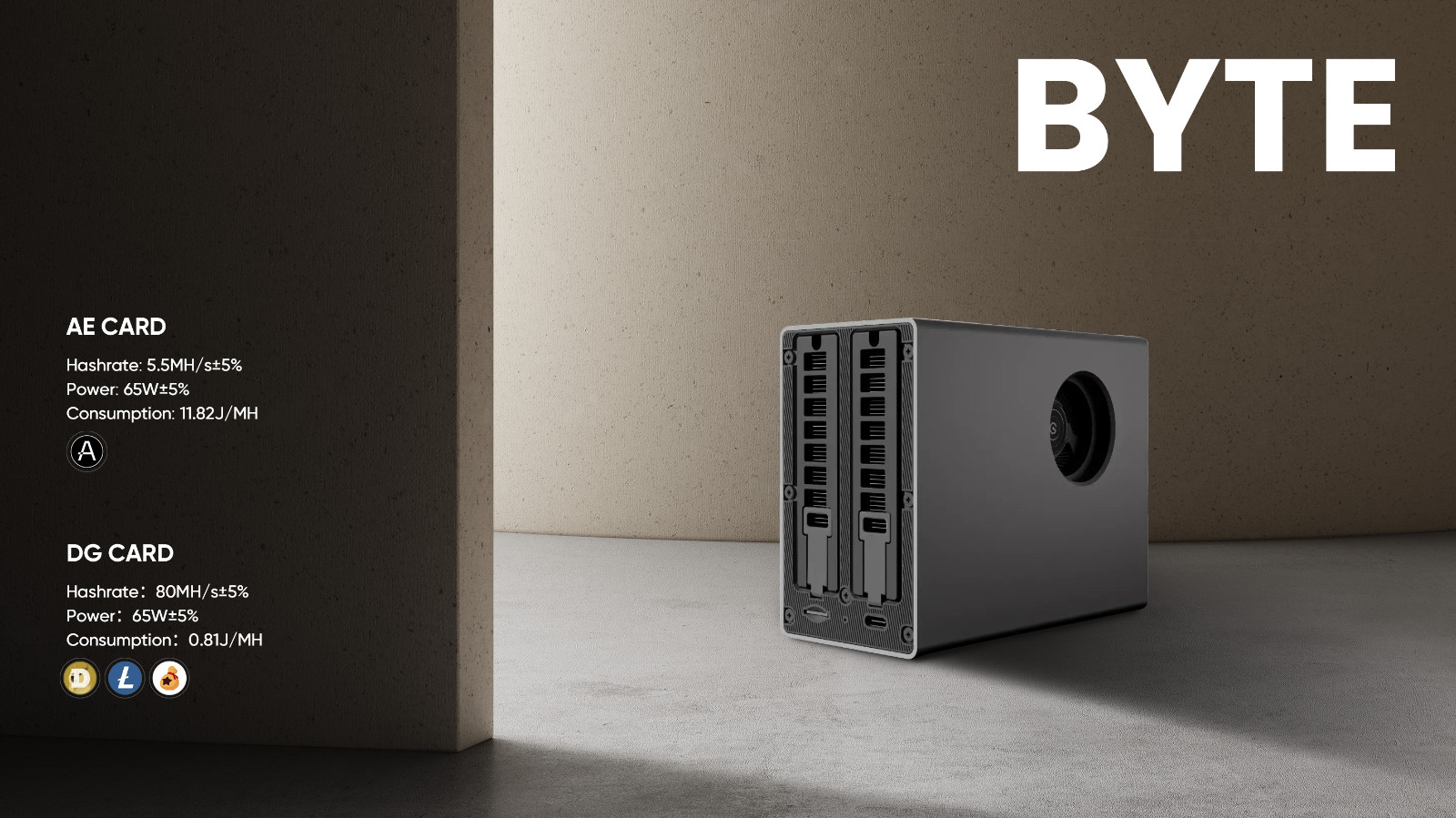 Miner 65Mh/s 45 W home miner In Stock Goldshell BYTE new