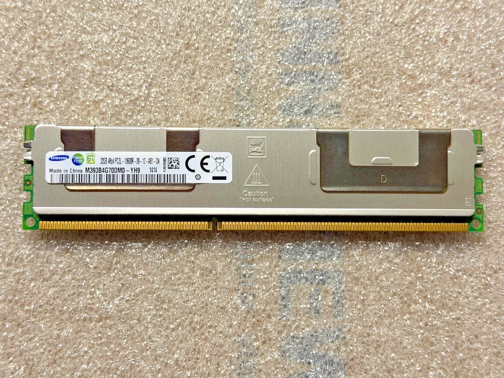Samsung 32GB PC3L-10600R 4Rx4 DDR3-1333 ECC Server Memory M393B4G70DM0-YH9