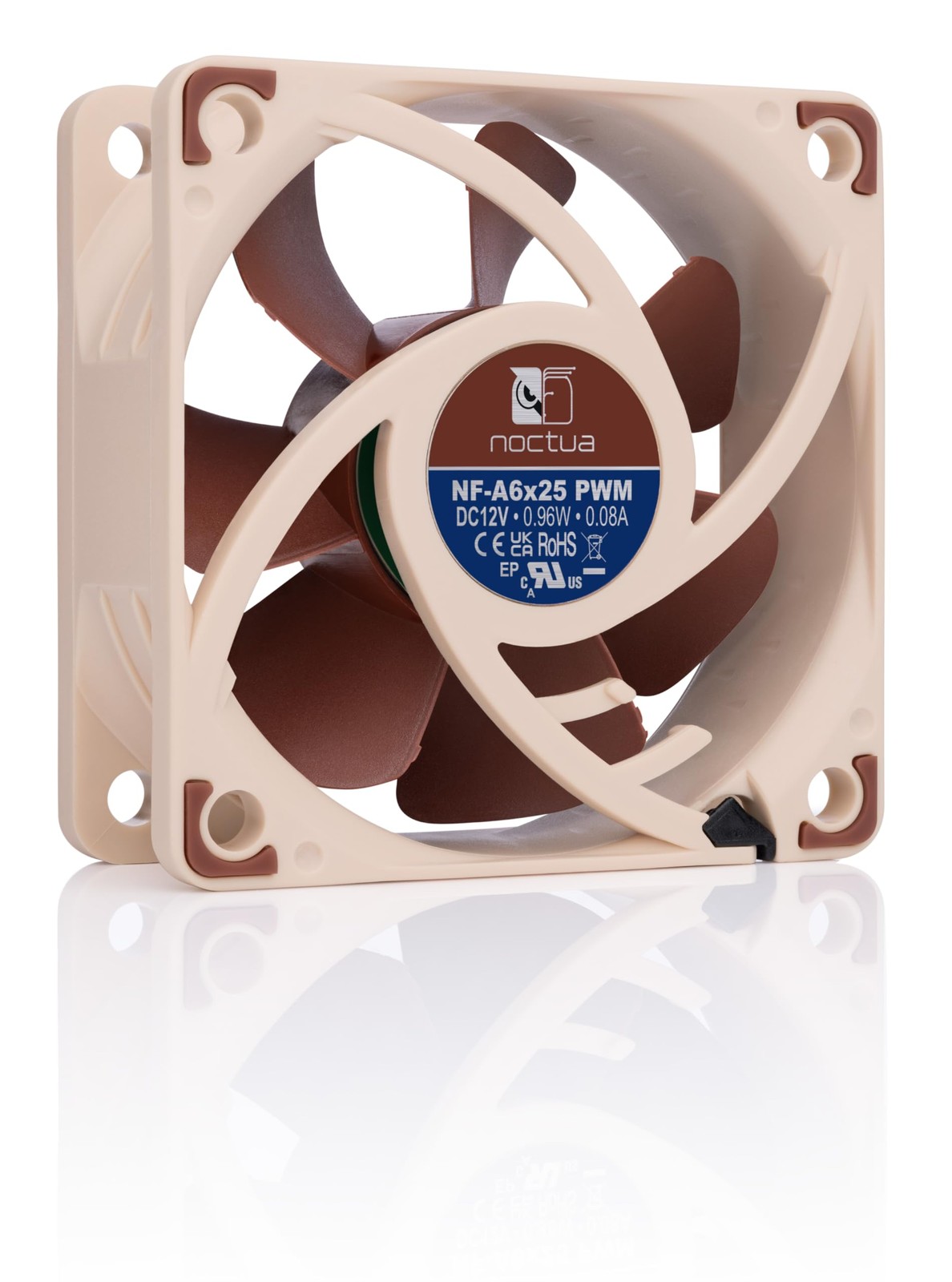 Noctua NF-A6x25 PWM, Premium Quiet Fan, 4-Pin (60mm, Brown) 60x60x25mm, Brown