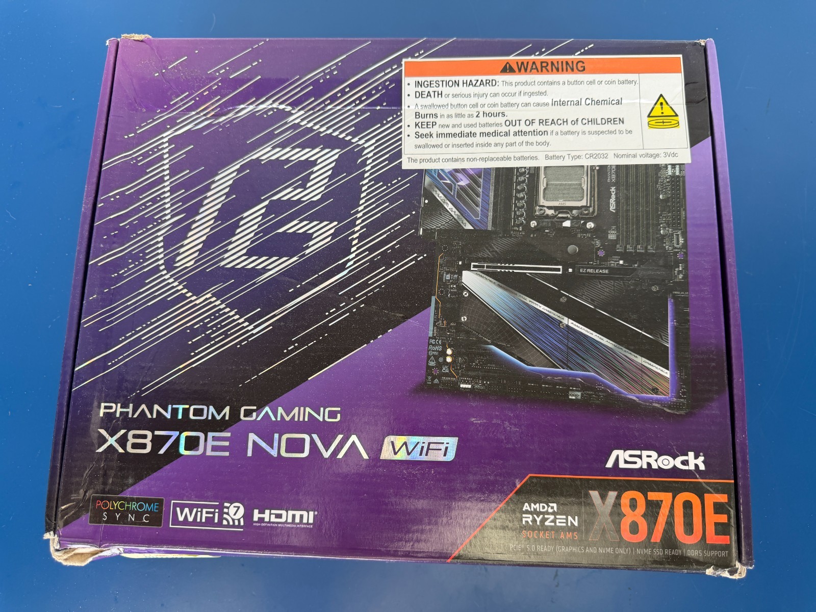 ASRock X870E NOVA WIFI AM5 AMD X870E SATA 6Gb/s ATX Motherboard