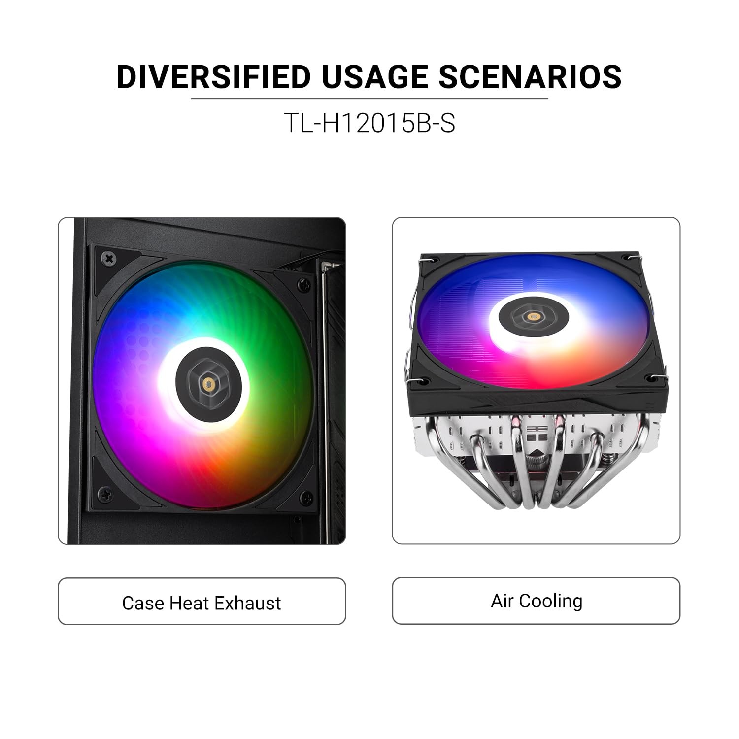 TLH12015BS Thin Computer Case Fan1900RPM, CPU Fan, 15mm Slimline Cooling Fan,…