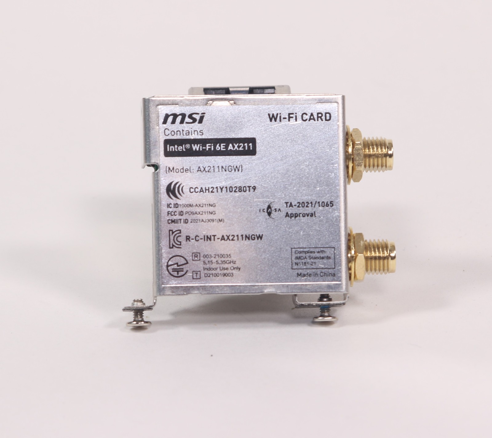 MSI WIFI Module with AX211NGW WIFI Card