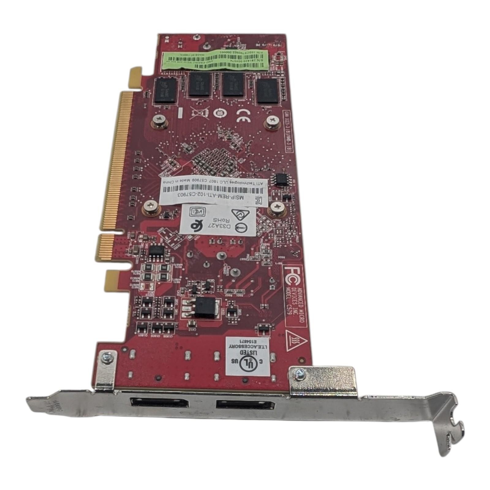 AMD FirePro W2100 2GB DDR3 PCIe Graphics Card 762896-001 Full Profile Dual DP
