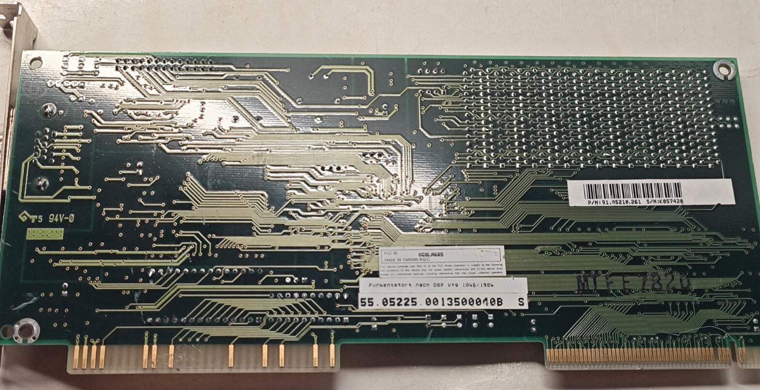 1993 VESA VGA Card Acer LA685 93308-1 (ATI VLB Mach32) 1 MB 486 Retrogaming