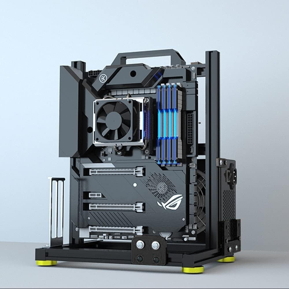 DIY Mini-Tower Computer Case with Versatile Motherboard Support & Aluminum Frame