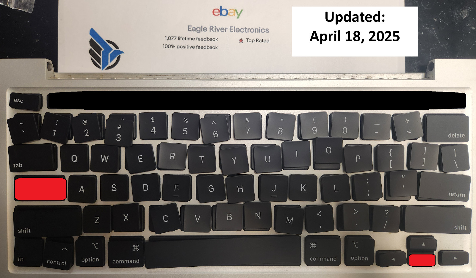 Keycaps US INDIVIDUAL KEY Replacement for MacBook Pro A2251 A2289 A2141