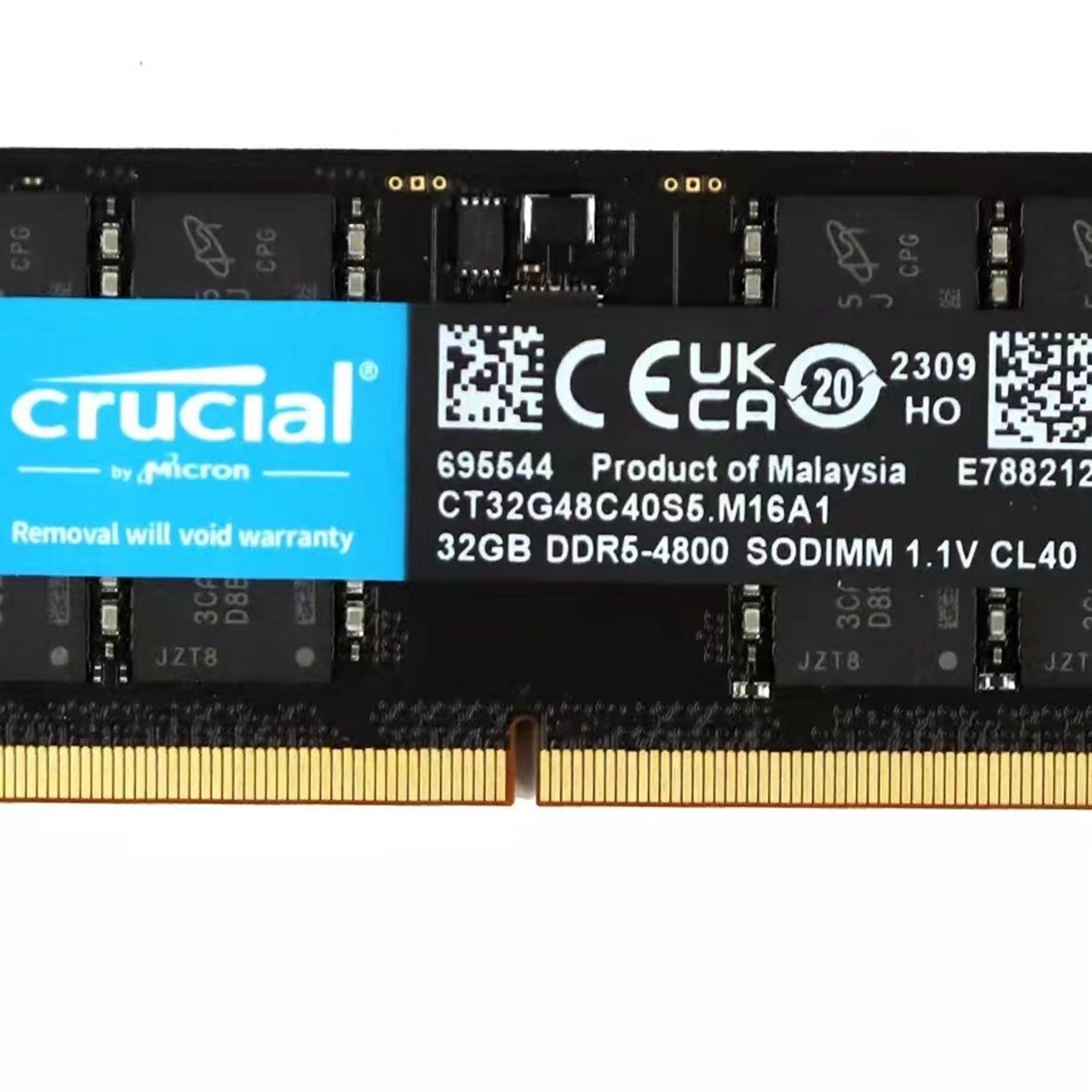 New Crucial 128GB (4X32GB) DDR5 4800MHz PC5-38400 SODIMM Memory Ram CT32G48C40S5