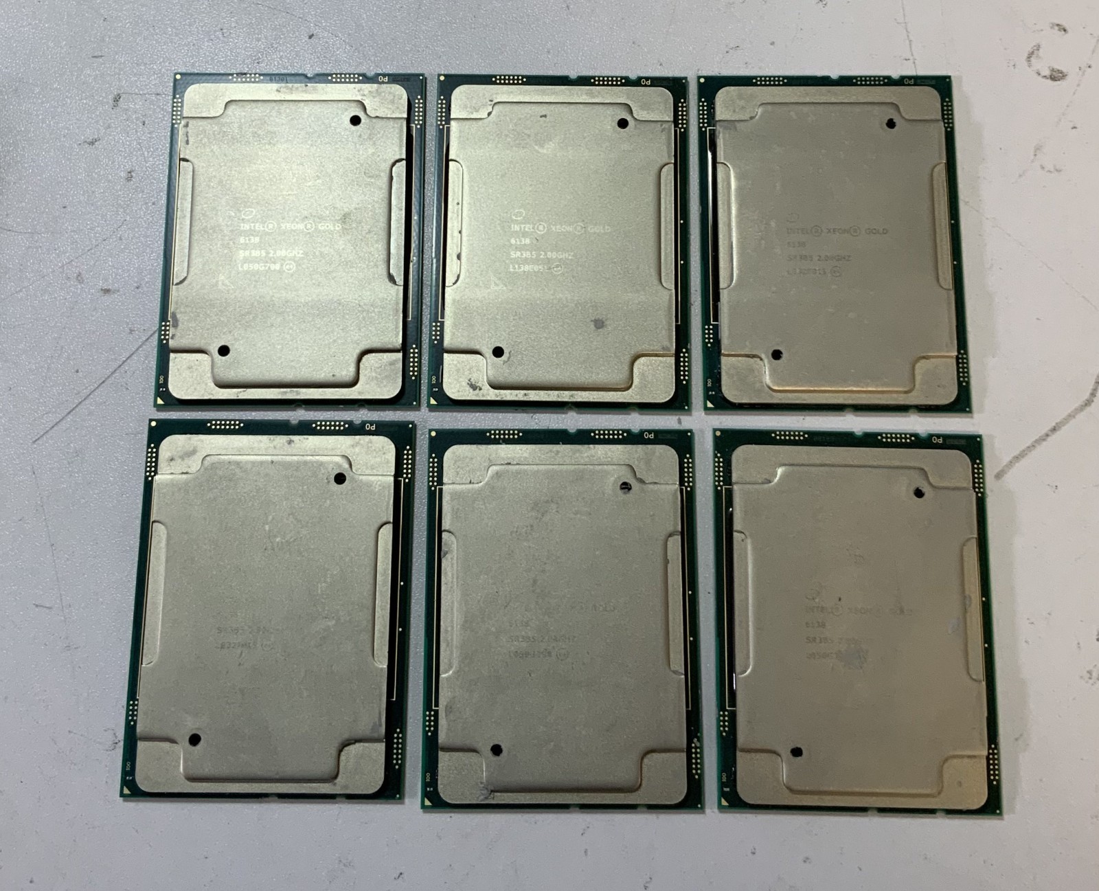 (Lot of 6) Intel Xeon Gold 6138 20-Cores 2GHz 27.5MB Cache CPU Processor «Q6»