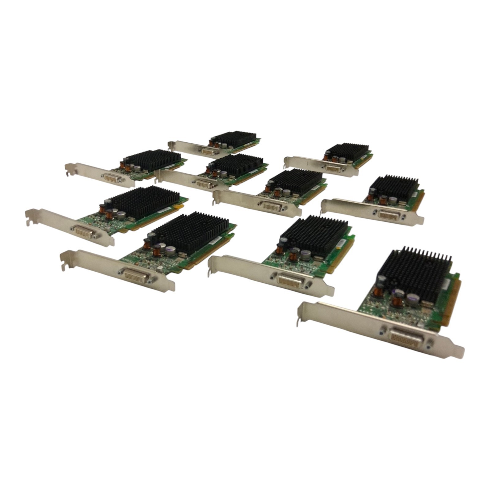Lot of 10 Dell ATI Radeon X600 PCIe Video Cards 0F9595 F9595 DMS-59 Full Height