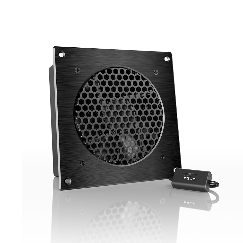 AIRPLATE S3, Quiet Cabinet Fan 6″ for Home Theater AV Amplifier Media Cooling