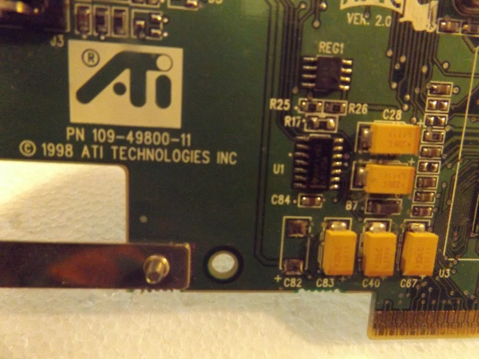 ATI Rage Pro Turbo AGP Graphics Card 1998 PN: 109-49800-11 Chipset 215R3BUA33
