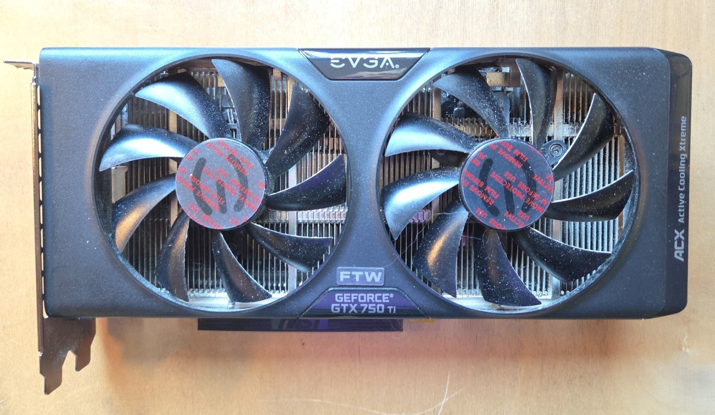 EVGA GeForce GTX 750 Ti FTW 2GB GDDR5 Graphics Card ACX Dual Fan Tested Working