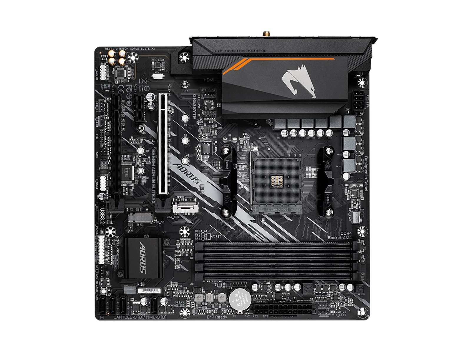 GIGABYTE B550M AORUS Elite AX (rev 1.3) AMD AM4 mATX Motherboard, Supports Ry…