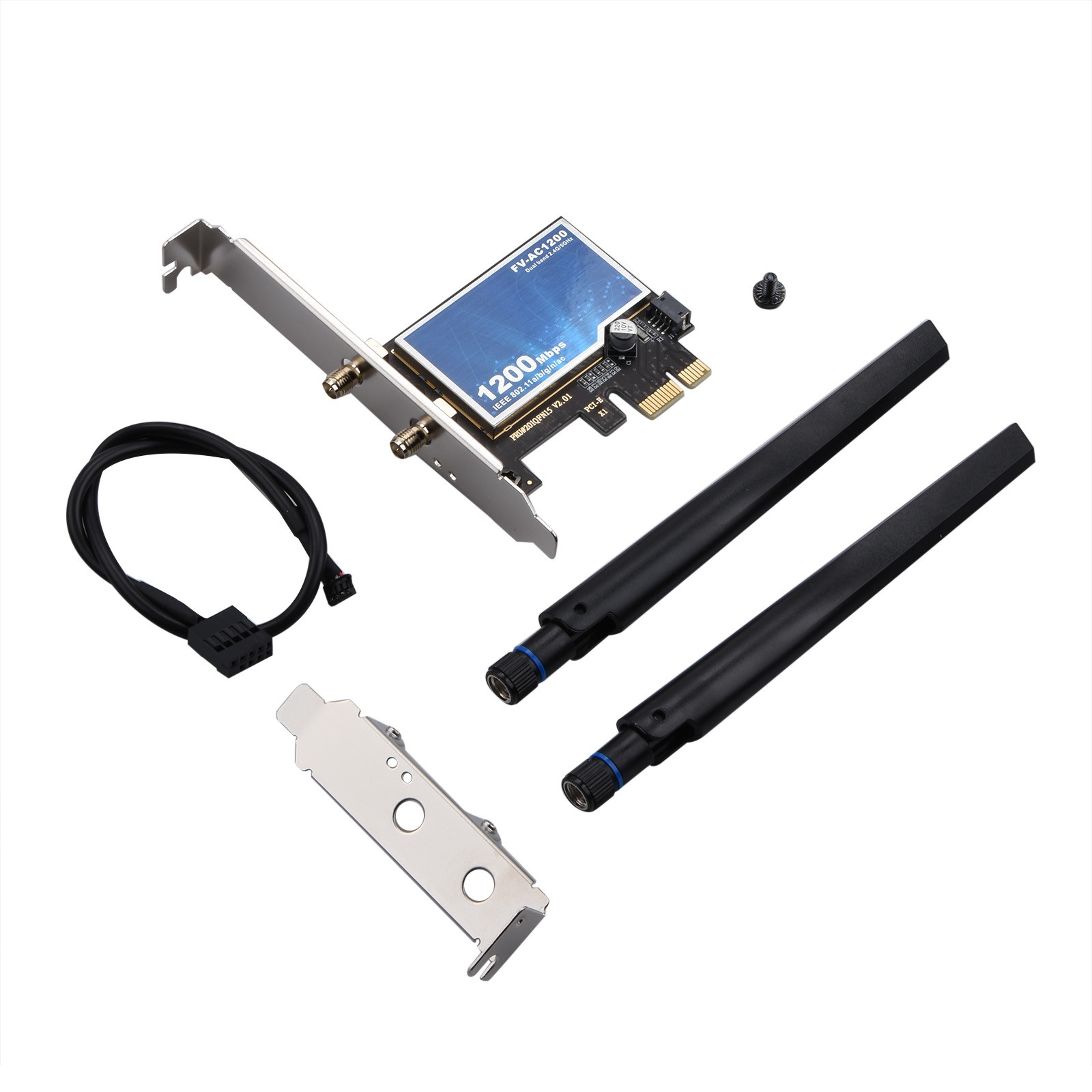 FV-AC1200 PCIE Network Card AC1200 Speed 867Mbps+300Mhz Bluetooth 4.0 w/ Bracket